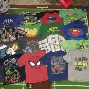 16 baby toddler boy shirts size 24 months and 2t